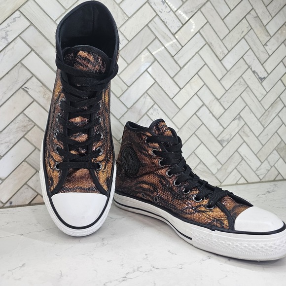 Converse Chuck Taylor All Star Tiger Sequin High Tops Women's Sz 9 Mens 7 - Picture 2 of 14
